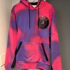 Nike Jordan Paris PSG Tie-Dye Hoodie in Pink and Purple. RARE!